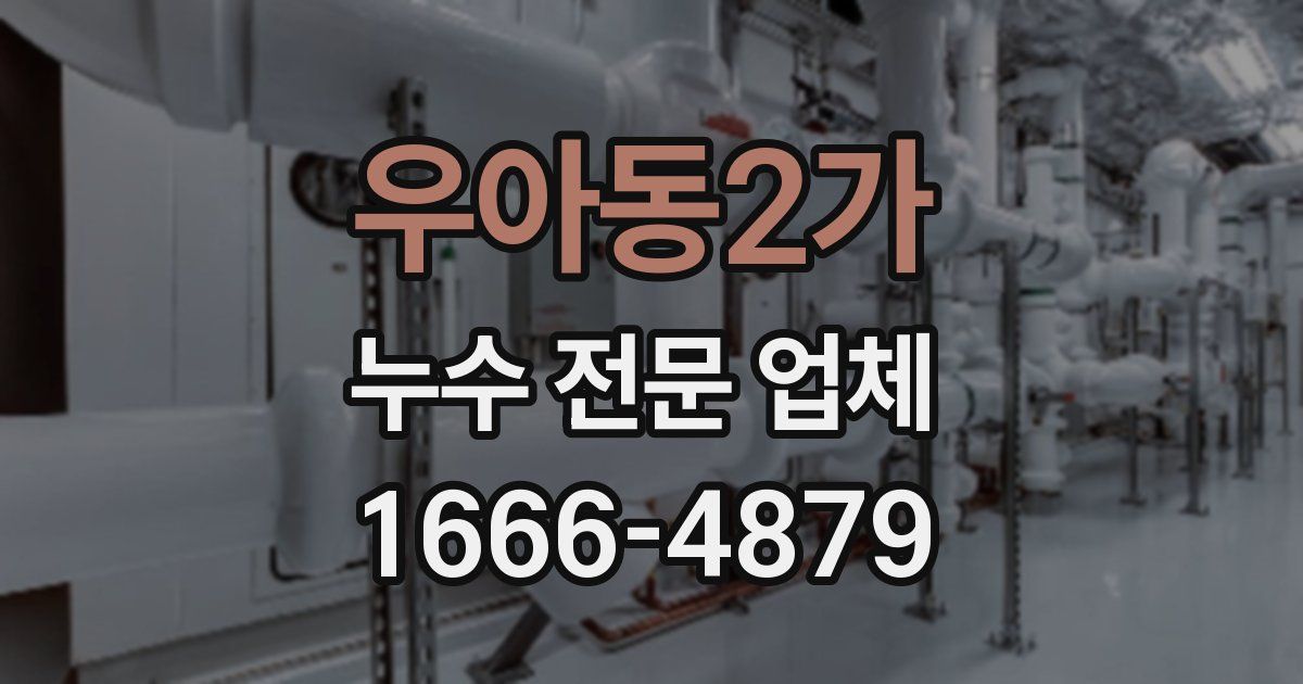 우아동2가 누수 전문 업체