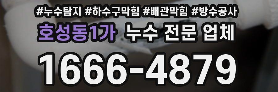호성동1가 누수 전문 업체