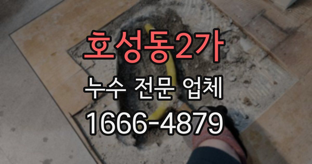 호성동2가 누수 전문 업체