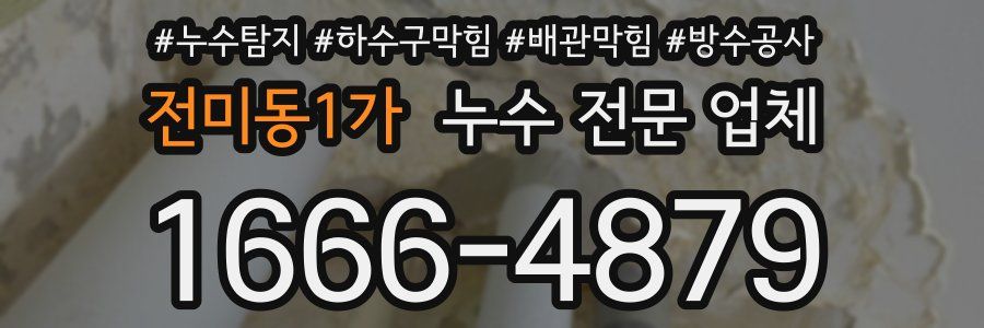 전미동1가 누수 전문 업체