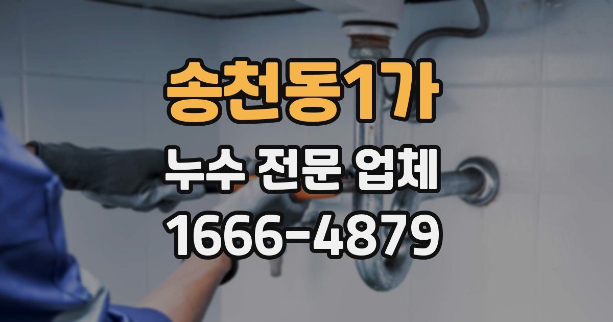 송천동1가 누수 전문 업체