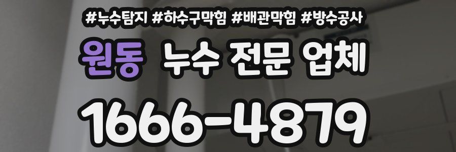 원동 누수 전문 업체