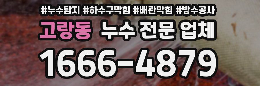 고랑동 누수 전문 업체