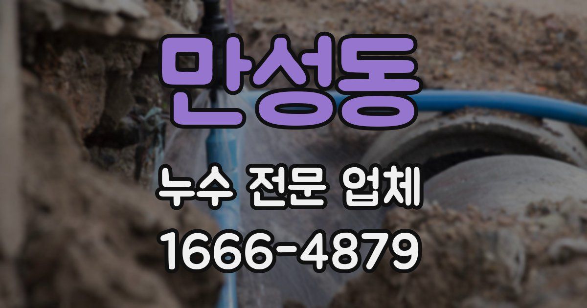 만성동 누수 전문 업체