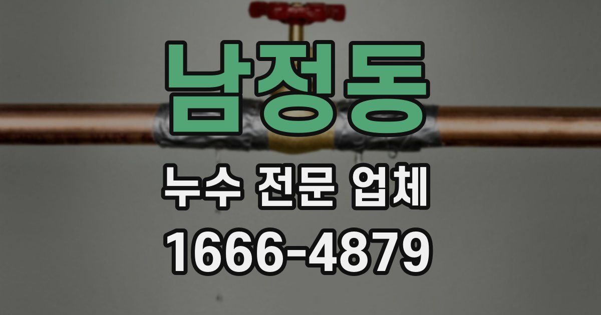 남정동 누수 전문 업체