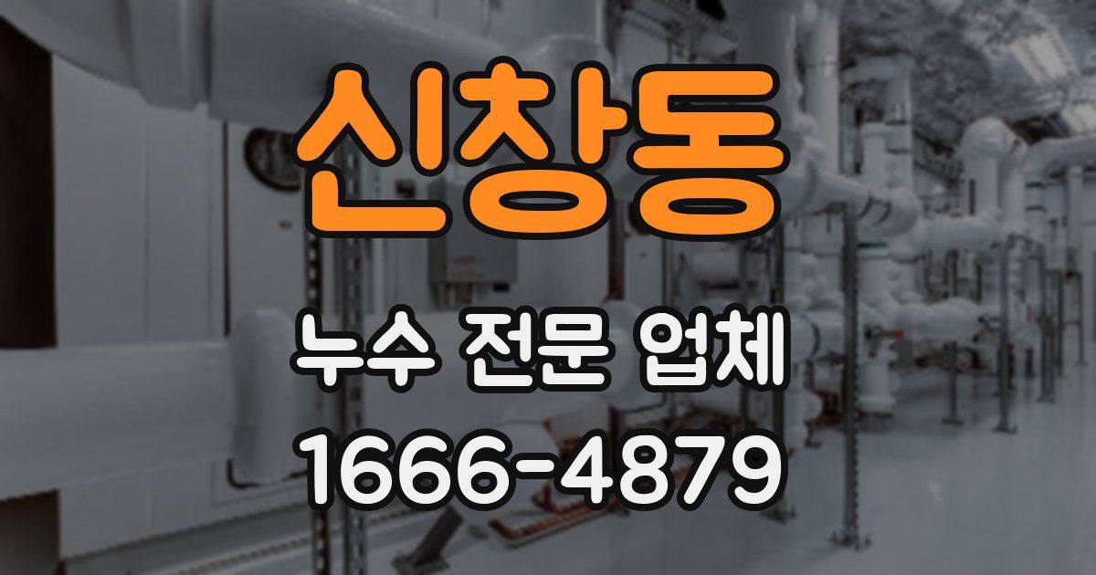 신창동 누수 전문 업체