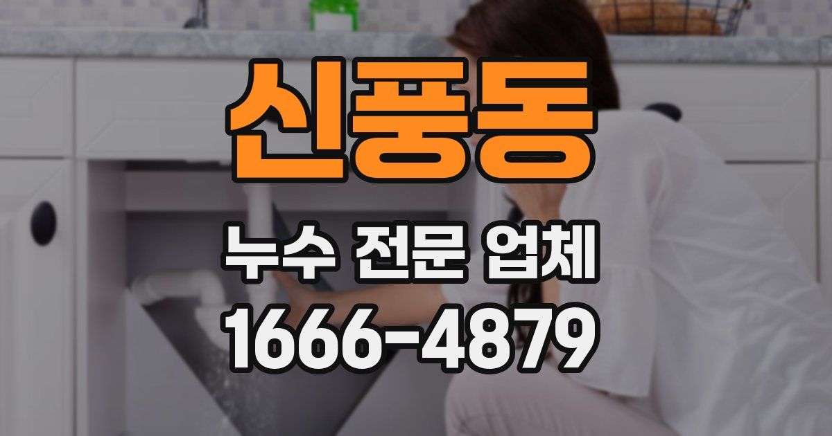 신풍동 누수 전문 업체