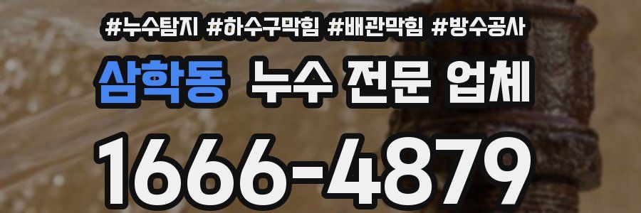 삼학동 누수 전문 업체