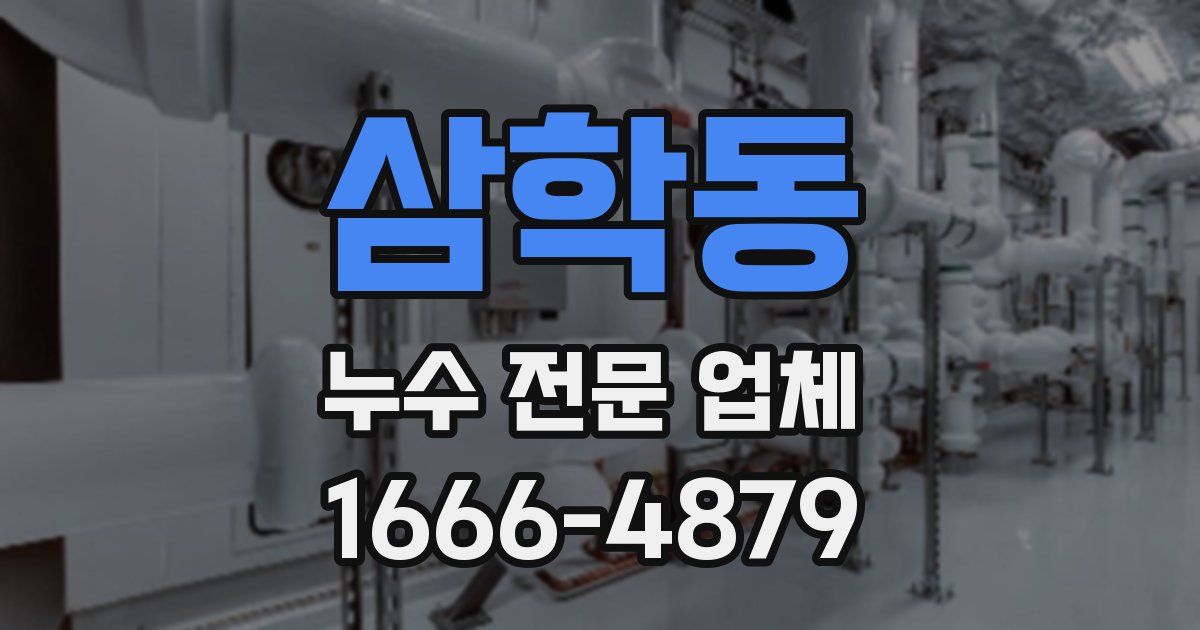 삼학동 누수 전문 업체