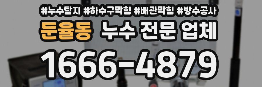 둔율동 누수 전문 업체