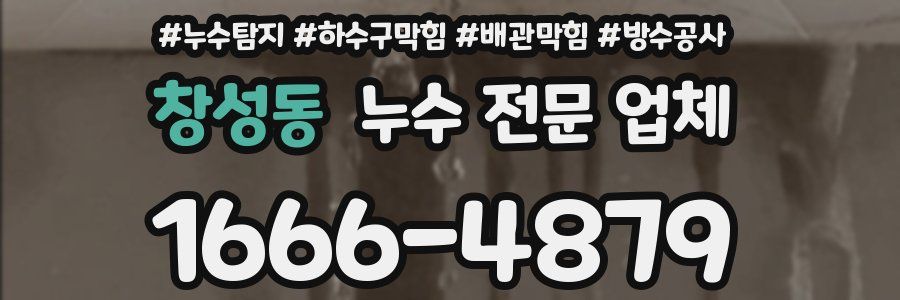 창성동 누수 전문 업체