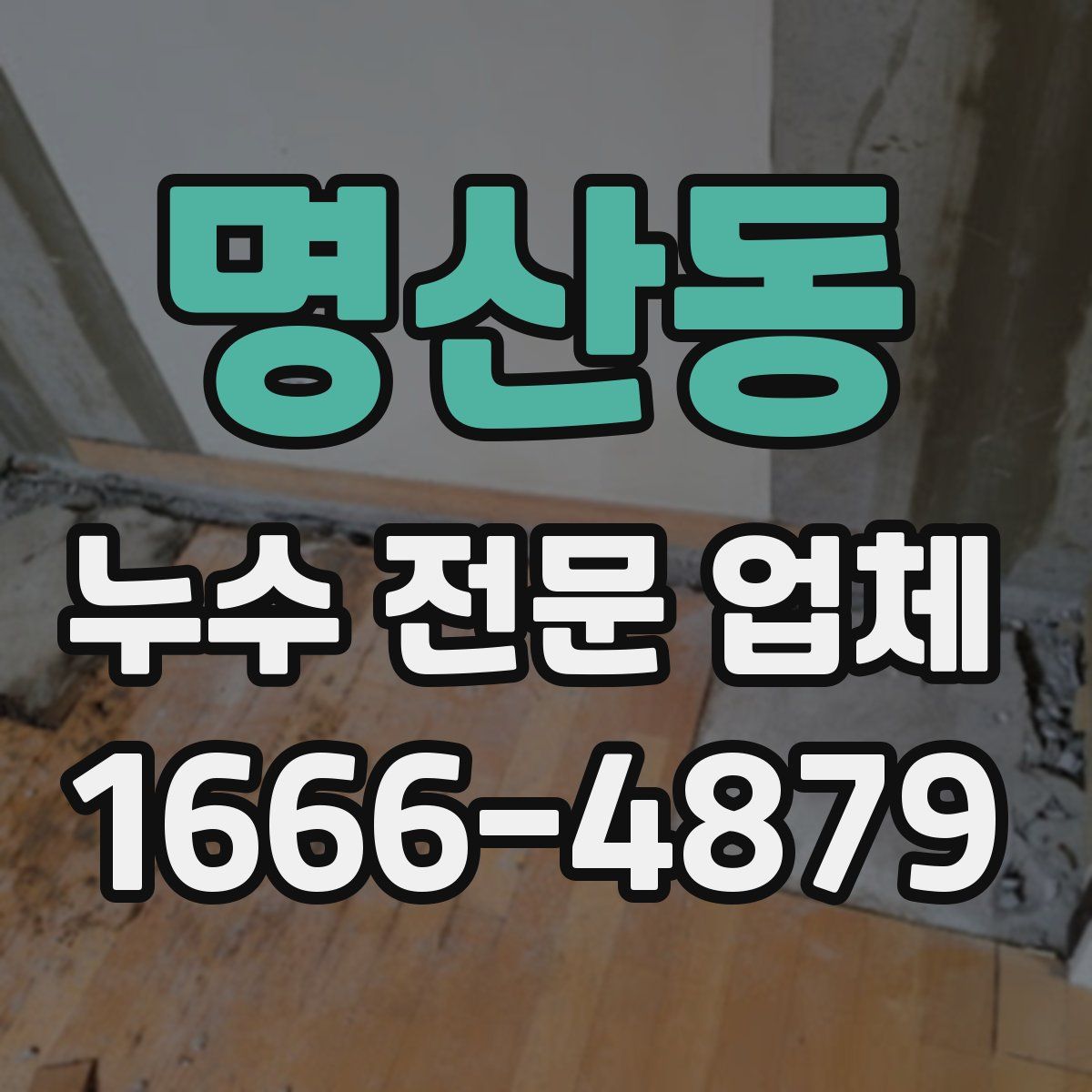 명산동 누수 전문 업체