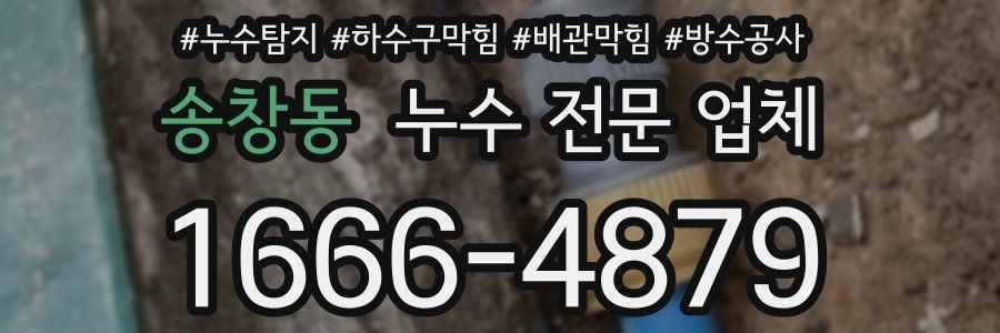 송창동 누수 전문 업체
