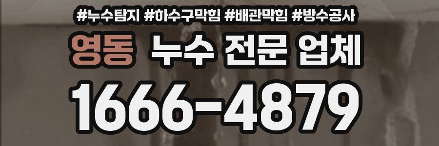 영동 누수 전문 업체