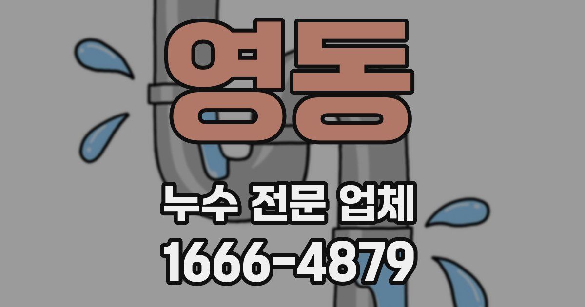 영동 누수 전문 업체