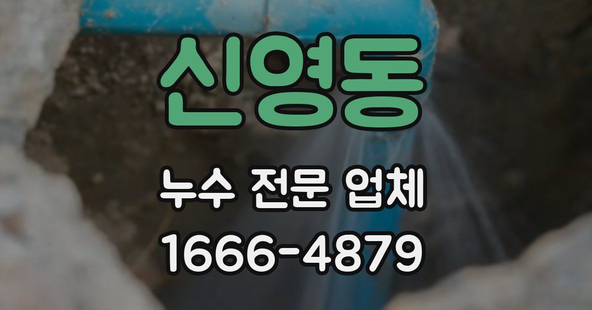 신영동 누수 전문 업체