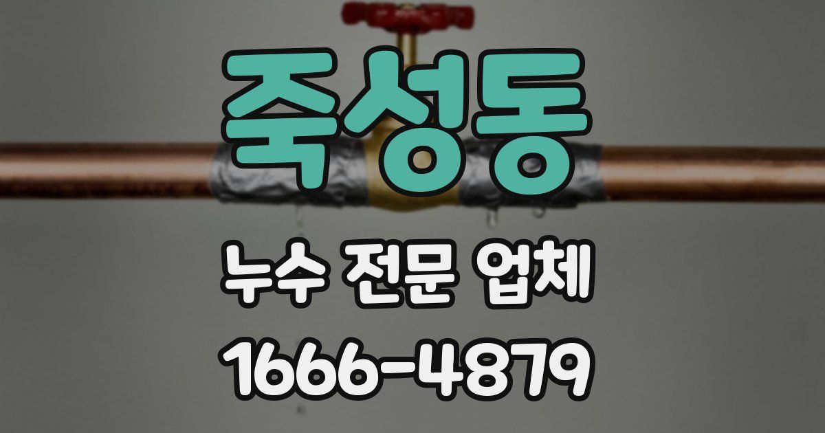 죽성동 누수 전문 업체
