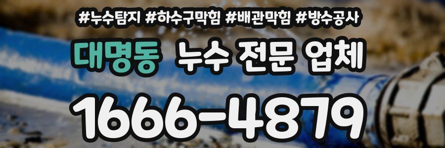 대명동 누수 전문 업체