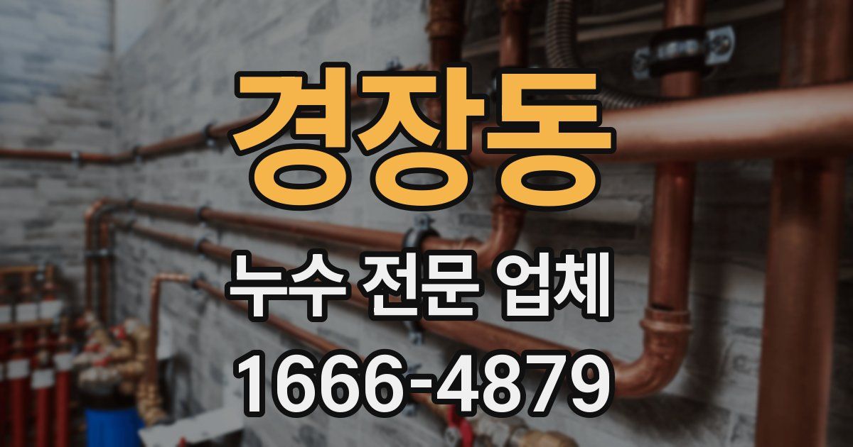 경장동 누수 전문 업체
