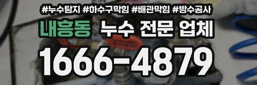 내흥동 누수 전문 업체