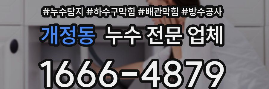 개정동 누수 전문 업체