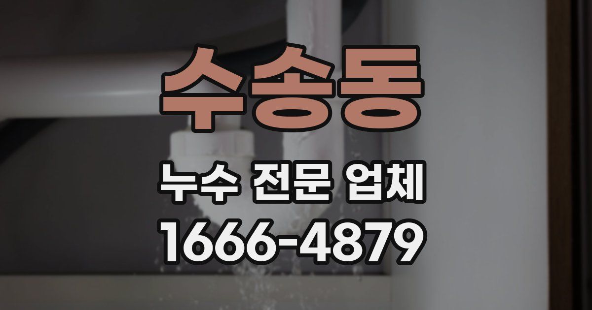 수송동 누수 전문 업체