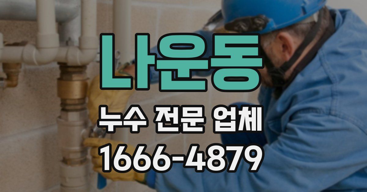 나운동 누수 전문 업체