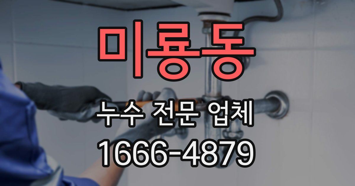 미룡동 누수 전문 업체