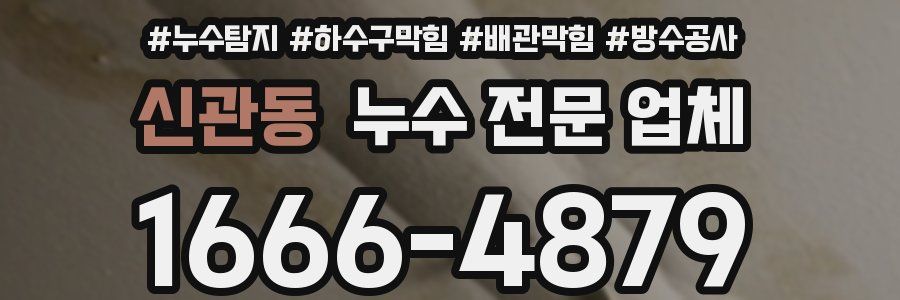 신관동 누수 전문 업체