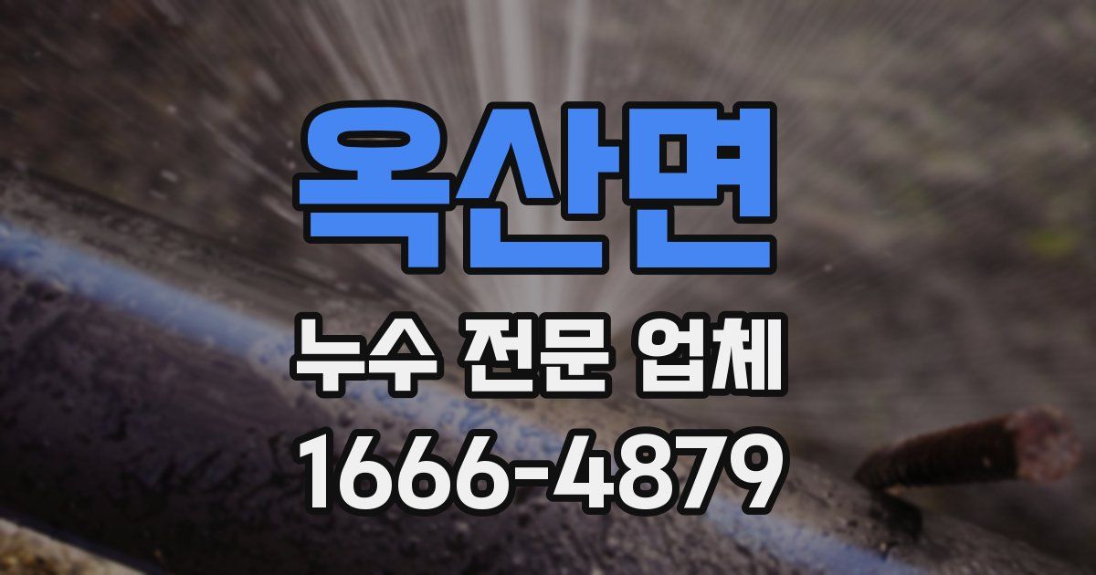 옥산면 누수 전문 업체