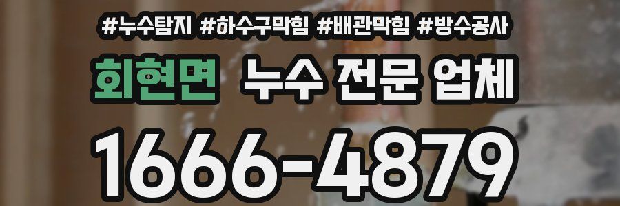 회현면 누수 전문 업체
