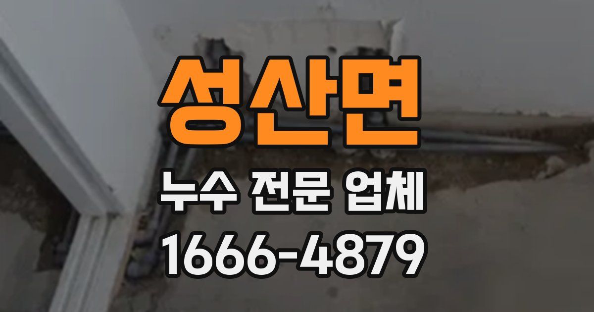 성산면 누수 전문 업체