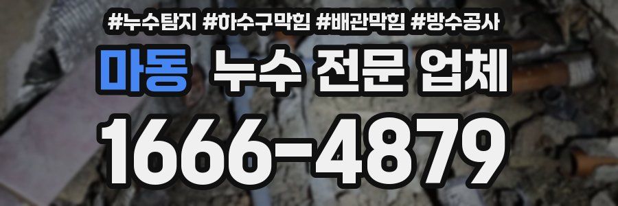 마동 누수 전문 업체