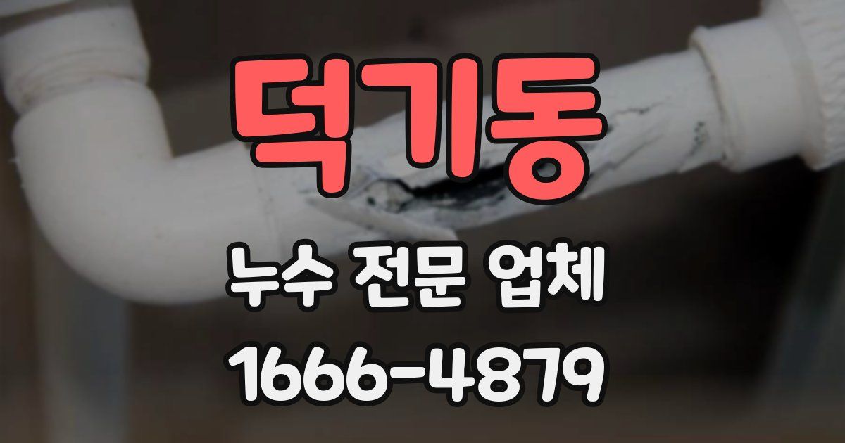덕기동 누수 전문 업체