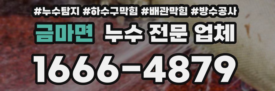 금마면 누수 전문 업체
