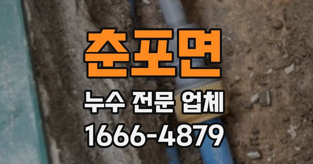춘포면 누수 전문 업체
