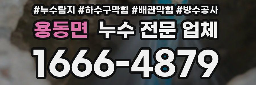 용동면 누수 전문 업체