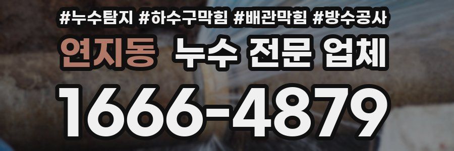 연지동 누수 전문 업체