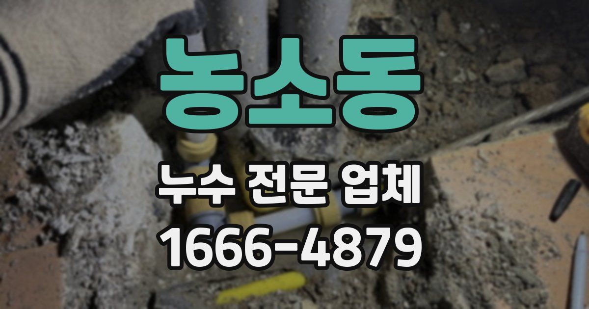 농소동 누수 전문 업체