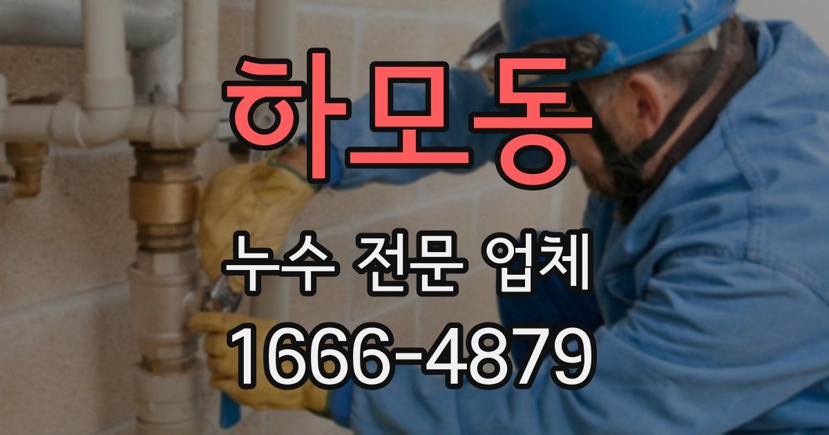 하모동 누수 전문 업체