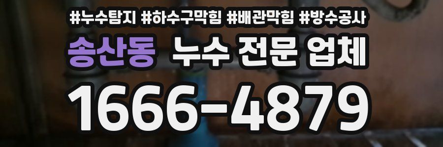 송산동 누수 전문 업체
