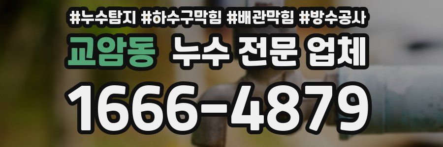 교암동 누수 전문 업체