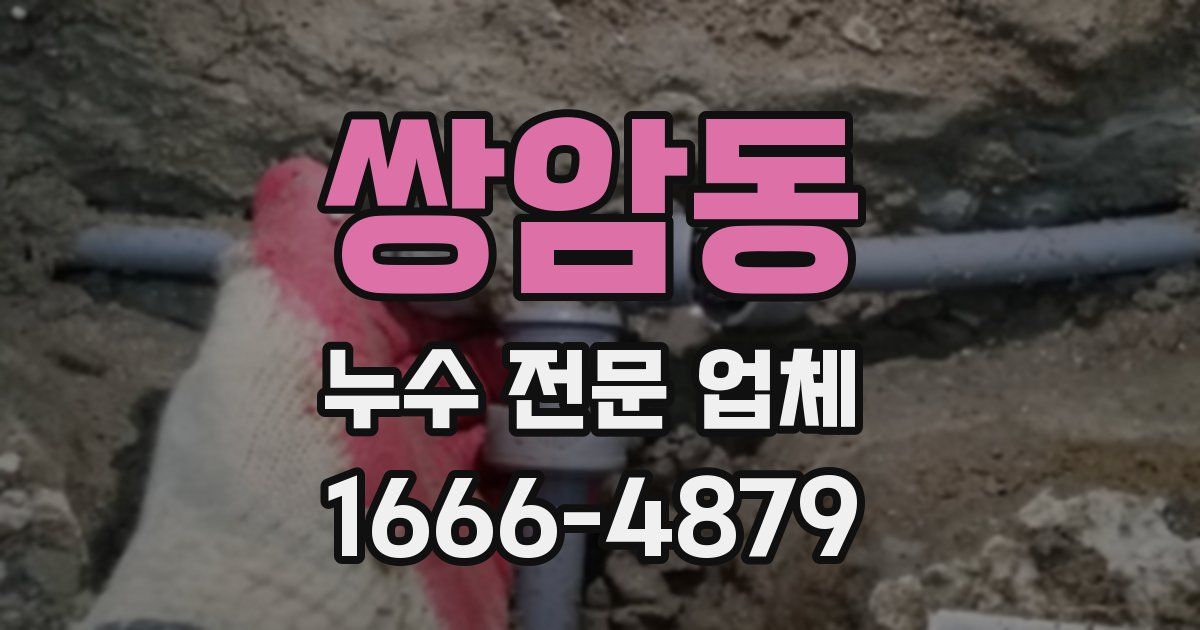 쌍암동 누수 전문 업체