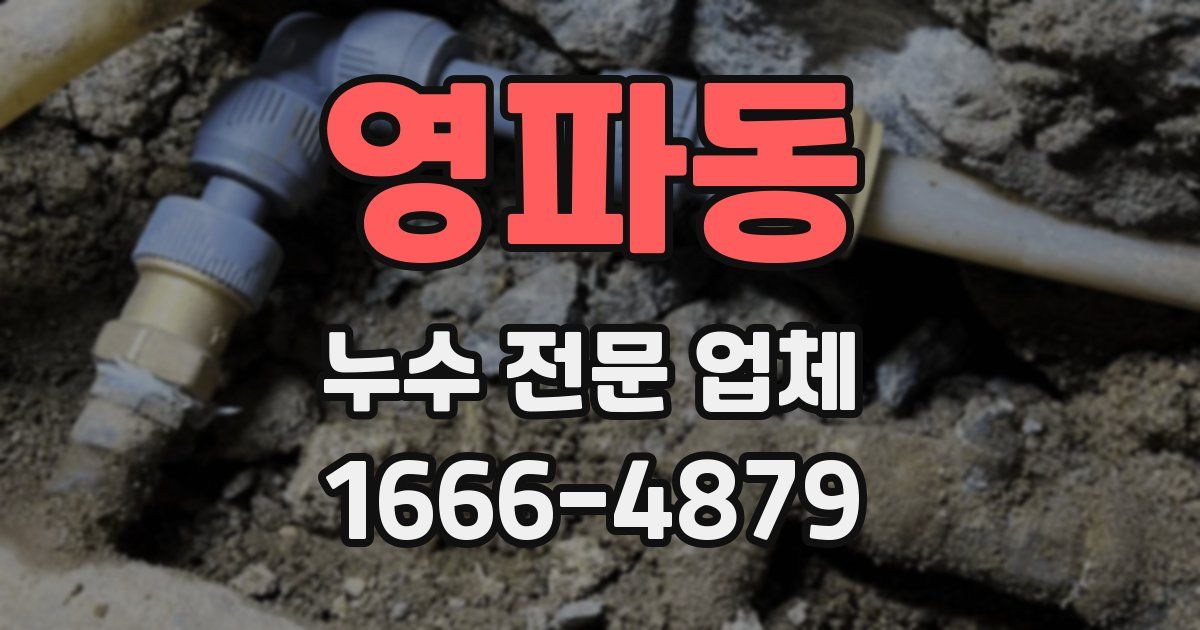 영파동 누수 전문 업체