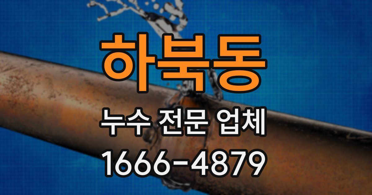 하북동 누수 전문 업체