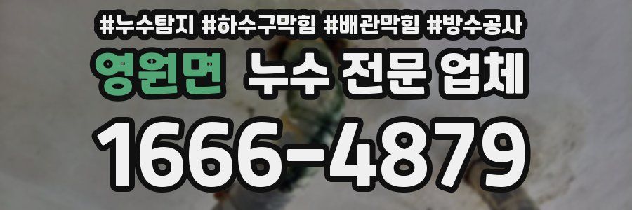 영원면 누수 전문 업체