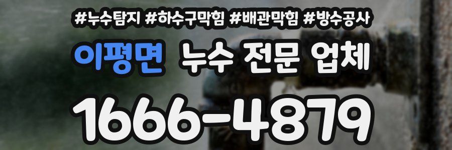 이평면 누수 전문 업체
