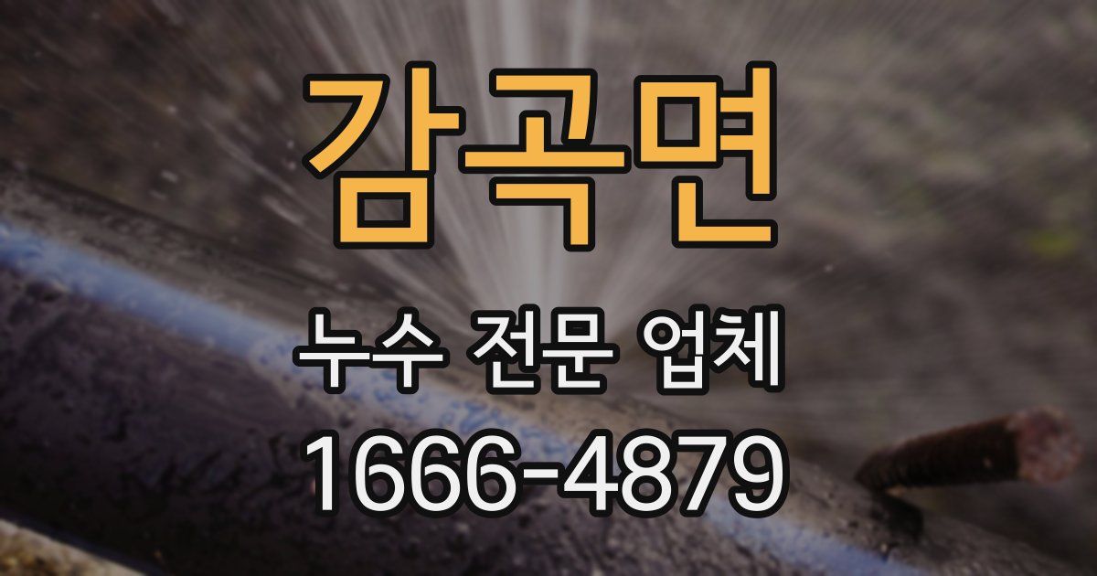 감곡면 누수 전문 업체