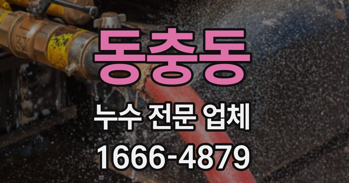 동충동 누수 전문 업체