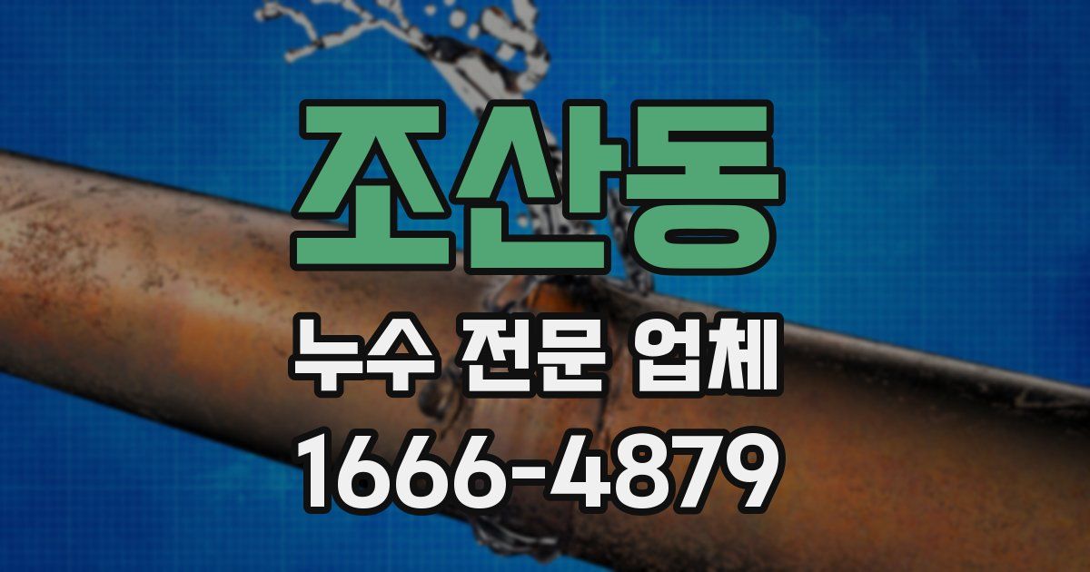 조산동 누수 전문 업체